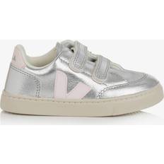 Veja Barnskor Veja Girls Silver Leather V-12 Trainers Silver