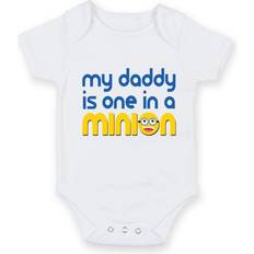 Boys Bodysuits Children's Clothing FoxyPrinting 3-6 months My Daddy Is One In Minion Personalised Baby Boy Girl Baby VestUnisex Short Sleeve Bodysuit