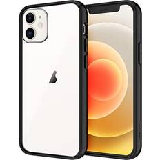 Case for iPhone 12 mini 5.4-Inch, Shockproof Bumper Phone Cover, Anti-Scratch Clear Back Black