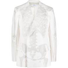 Men - White Blazers Off-White X-Ray-print double-breasted blazer men Cotton/Cupro/Viscose