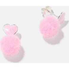 Smycken Little Miss Lovely Silverörhängen för barn studs, hjärtan