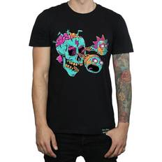 Rick and Morty Eyeball Skull Cotton T-Shirt Black