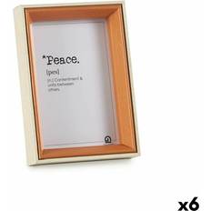 Kristall Väggdekorationer Gift Decor Kristall Brun Vit MDF Trä Foto 12 x 17 x 3 cm Set Ram