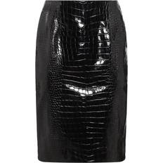 Leather Skirts Versace Crocodile print skirt black