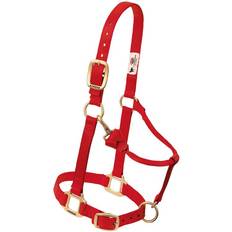 Nylon Grimmor Weaver Leather Original Adjustable Nylon Horse Halter, Weanling/Pony, Red