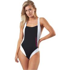 Badetøy Calvin Klein Ck Blocking Plunge Back Swimsuit Black, Female, Tøj, Badetøj, Svømning, Sort