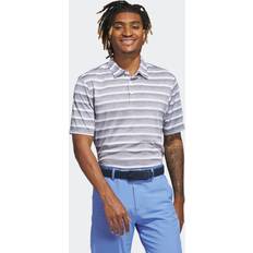 Stripes Polo Shirts adidas Two-Color Striped Polo Shirt Grey Three Mens