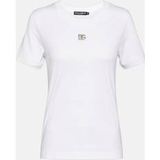 Dolce & Gabbana Mujer Camisetas Dolce & Gabbana Camiseta De Algodón Con Logotipo Bianco