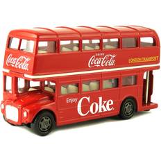 Maquettes 1960 Routemaster London Double Decker Bus Red "Coca-Cola" 1/64 Diecast Model by Motor City Classics