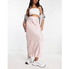 Zebra Skirts River Island Zebra Bias Maxi Skirt Light Pink, Light Pink, 10, Women Light Pink