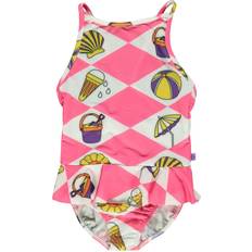 Tyttö Uimapuvut Småfolk Printed Swimsuit - Pink