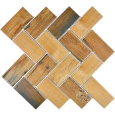 Mosaik Herringbone Wood Dark Pris Per Ark