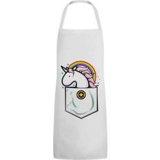 Textiles Grindstore Unicorn In My Pocket Apron White