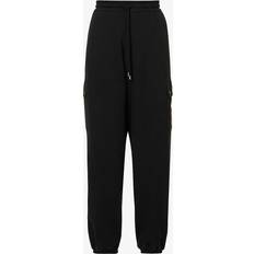 Gucci Men Trousers Gucci Mens Black Mix Wide-leg High-rise Cotton-jersey Jogging Bottoms