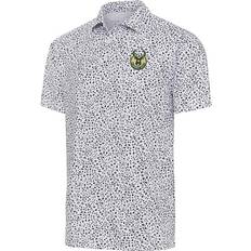 Antigua Milwaukee Bucks Motion Polo Polo White/Black