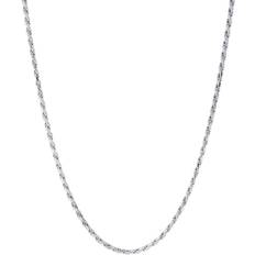 16' 2.5mm Italian Sterling Silver Diamond Cut Rope Chain