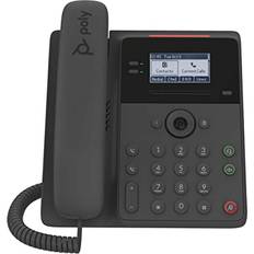 Téléphones Fixes Poly Edge B20 Téléphone VoIP avec ID d'appelant/appel en instance à 5 voies capacité d'appel SIP, SDP 8 lignes noir