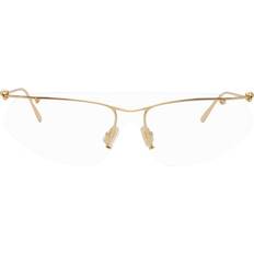 Bottega Veneta Knot Sunglasses - Shiny Gold/Clear