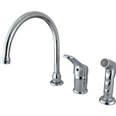 Elements Of Design Wyndham Widespread Single Handle Kitchen Gray