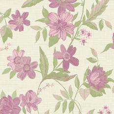 Wallpapers Grandeco Katsu Trail Floral Blown Wallpaper, Pink