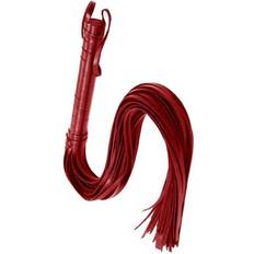 Fantasy Long Leather Flogger Red
