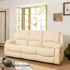 Artemis Home Glendale Manual Cream Sofa 3 Seater