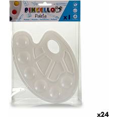 Acquerelli Pincello Palette Hvid Plastik 19,5 x 1 x 26 cm 24 enheder