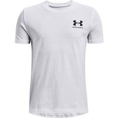 T-shirts Under Armour Boy's Left Chest Logo T-shirt - White/Black