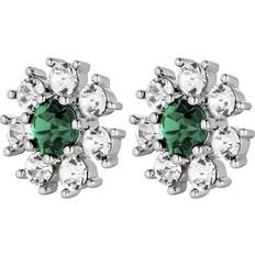 Smykker Dyrberg/Kern AUDE Sølv EMERALD GREEN CRYSTAL Ørering