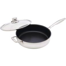 Swiss Diamond Nonstick Clad Induction Saute Pan with Lid 28 cm