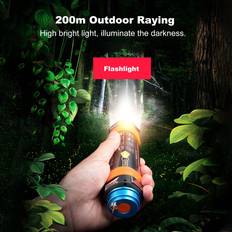 Campinglykter Tomtop Jms Outdoor Led Camping Tent Light Multi-Functional Strong Magnetism Emergency Lamp USB Rechargeable