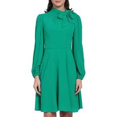 Golf - Green Dresses Maggy London Women's Tie Neck Line Mini Dress Golf Green