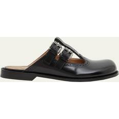 Loewe Slippers Campo aus Leder Schwarz