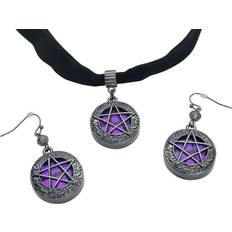 Chokers Halsband EMP Gothicana by EMP Gothic Choker Shiny Pentagram för Dam svart