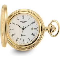 Pocket Watches on sale Charles-Hubert- Paris Brass Gold-Plated Hunter Case Pocket #3675