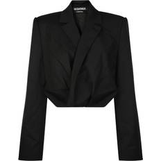Wool Blazers Jacquemus Black Le Chouchou 'La Veste Bahia Courte' Blazer 990 Black FR
