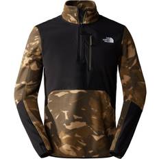 The North Face Glacier Pro Sweatshirt New Taupe Green Snowcap Mountains Print-TNF Black