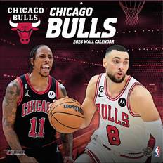 Red Calendars Turner Licensing Chicago Bulls 2024 Team Wall Calendar