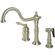 Elements Of Design Satin Nickel Single Handle Low-arc Kitchen Side Gray