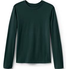 T-shirts Lands' End Uniform Girls Long Sleeve Essential Tee Evergreen Kids