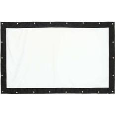 Hcscfish Projector Screen 200 Inch Reflective Fabric Projection Screen 16:9 Wall Mount Film Movie Projector Projection Screen Curtain