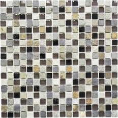 Glas Mosaik Glasmosaik naturstein mosaikfliese beige braun mix beige/braun/grau/schwarz Wohnraum 30x30cm