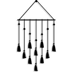 Black Wall Decor Decortie Modern Metal Tassel Ornament Wall Decor