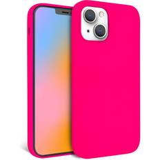 FELONY CASE iPhone 13 and iPhone 14 Case Stylish Neon Pink Silicone Phone Cover Wireless Charging Compatible, 360° Shockproof Protective Cases for Apple iPhone 13/iPhone 14