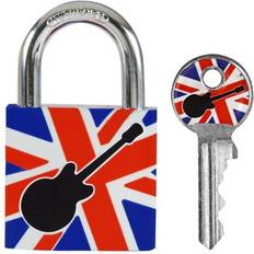 Bleu Cadenas Master Lock Cadenas 30 mm Motif Imprimé Guitare