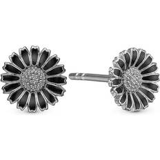 Christina Øreringe Marguerite Black 8mm