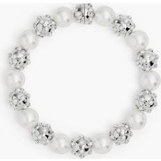 Marc Jacobs The Pearl Dot Statement Necklace in White/Silver