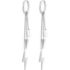 Peak Hoops - Silver/Pearl