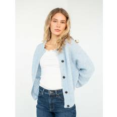 Cashmere Trøjer Selected Femme Langærmet Cardigan Blå