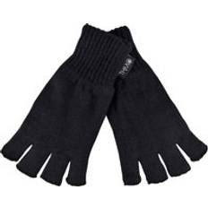Sock Snob THMO Womens Ladies Thermal Fingerless Gloves Black
